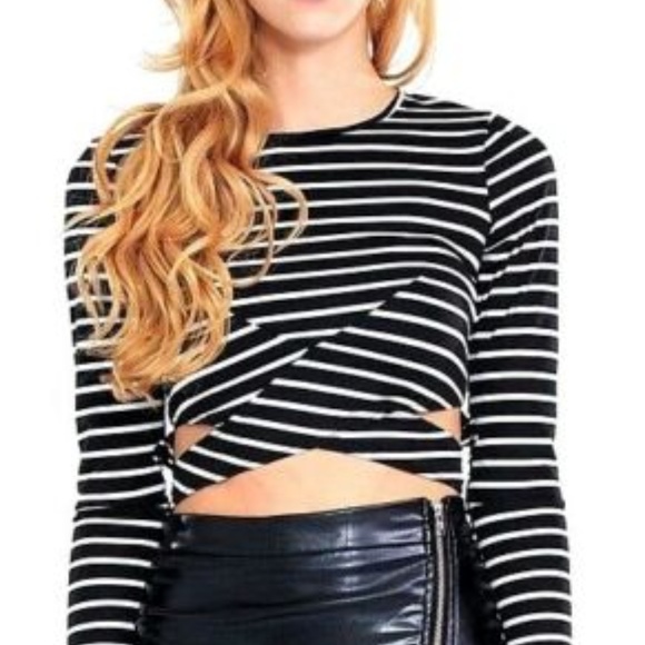 Eliacher Full Sleeve Cut-Out Back Zipper Crop Top - Picture 8 of 8